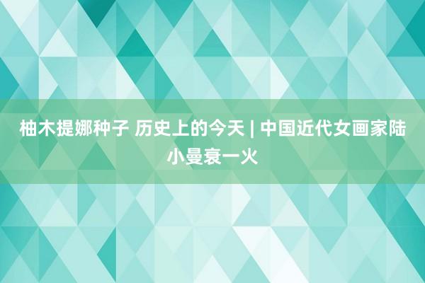 柚木提娜种子 历史上的今天 | 中国近代女画家陆小曼衰一火