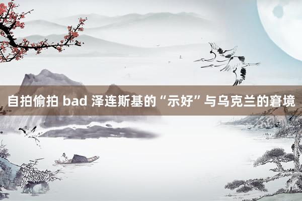 自拍偷拍 bad 泽连斯基的“示好”与乌克兰的窘境