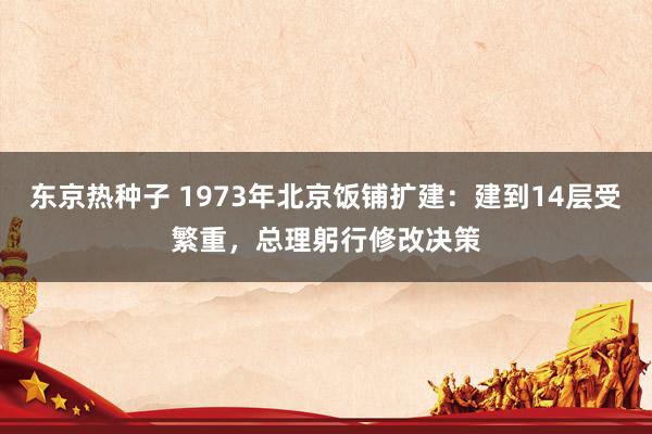 东京热种子 1973年北京饭铺扩建:建到14层受繁重,总理躬行修改决策