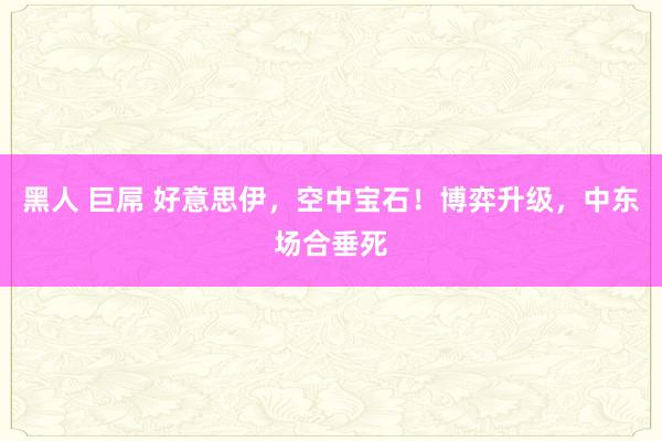 黑人 巨屌 好意思伊,空中宝石!博弈升级,中东场合垂死