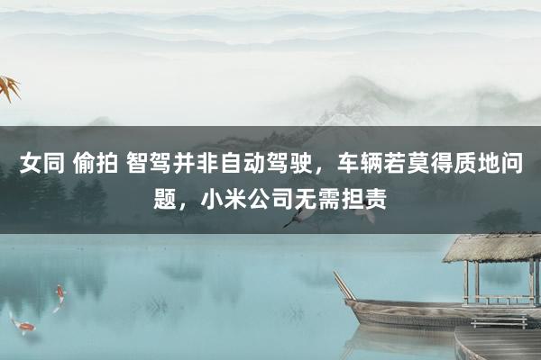 女同 偷拍 智驾并非自动驾驶,车辆若莫得质地问题,小米公司无需担责