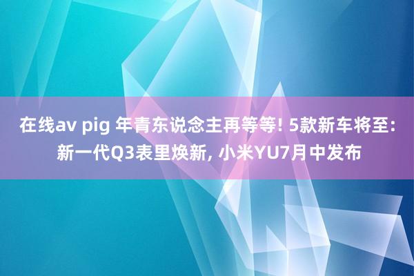 在线av pig 年青东说念主再等等! 5款新车将至: 新一代Q3表里焕新, 小米YU7月中发布