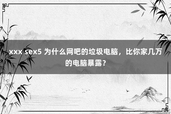 xxx sex5 为什么网吧的垃圾电脑，比你家几万的电脑暴露？