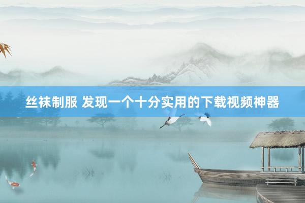 丝袜制服 发现一个十分实用的下载视频神器
