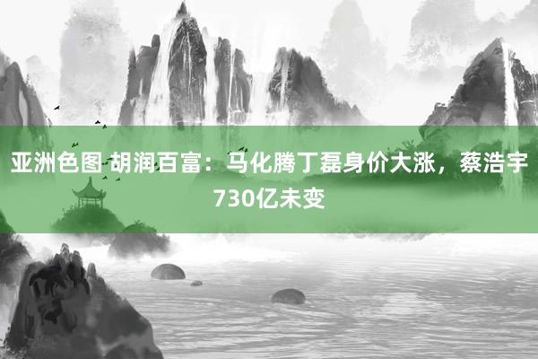 亚洲色图 胡润百富:马化腾丁磊身价大涨,蔡浩宇730亿未变